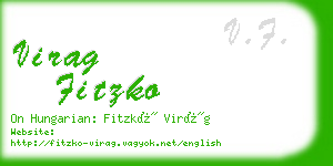 virag fitzko business card